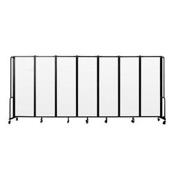 National Public Seating RDB6-7WB 164"L Portable Room Divider w/ 7 Whiteboard Panels & Black Frame - 6'H