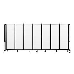 National Public Seating RDB6-7WB 164"L Portable Room Divider w/ 7 Whiteboard Panels & Black Frame - 6'H