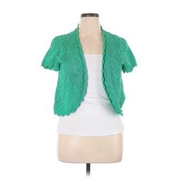 Style&Co Shrug: Green Sweaters & Sweatshirts - Women's Size X-Large