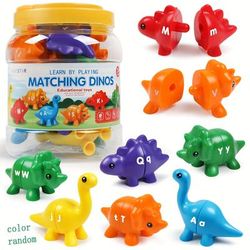 TEMU Usatdd Matching Letters Fine Motor Toy, Double-sided Abc Dinosaur Alphabet With Lowercase, Preschool Basket Toys Christmas Gift