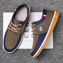 2023 Men's New Canvas Shoes, Breathable Non-slip Lace-up Skate Shoes For Outdoor, Spring And Autumn