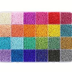 20000pcs 2/3/4mm 24 Multicolor Assorted Set, Glass Seed Beads Small Craft Beads For Jewelry Making Diy Bracelet Necklace Ring And Other Decors Handmade Craft Supplies