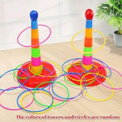 Children's Game Tower Toys, Parent-child Interactive Puzzle And Leisure Games With Throwing Rings, Indoor And Outdoor Kindergarten Children's Competition Games, Children's Educational Toys