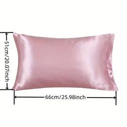 TEMU 2 Pcs Solid Color Pillowcases, Lightweight Luxury Satin Pillowcase With Envelope Closure For All Seasons (pillow Insert Not Included)