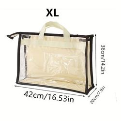 Handbag Dust Bags Clear Purse Storage Organizer For Closet, Zipper Hanging Storage Bag For Handbags