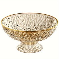 TEMU 1/2pcs Fruit Basket, Fruit Plate Decorative Bowls With Drainage Holes, High-quality Plastic Fruit And Vegetable Holders For Countertops, Dried Plate