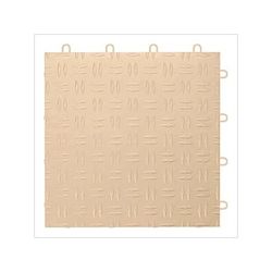 GearTile Diamond Pattern 12 x 12-Inch Beige Garage Floor Tile (48 Pack)