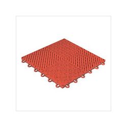 Swisstrax Ribtrax Smooth Home 1ft x 1ft Racing Red Garage Floor Tile (Pack of 10)