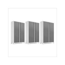 NewAge Garage Cabinets 3 x BOLD Series 48-Inch Platinum Locker