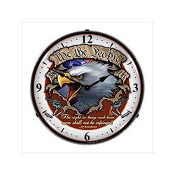 Collectable Sign and Clock We the People Backlit Wall Clock