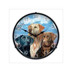 Collectable Sign and Clock Labrador Retriever Backlit Wall Clock