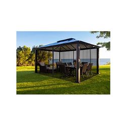 Paragon Outdoor 12 x 16 ft. Santa Monica Aluminum Gazebo with Mosquito Netting