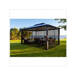 Paragon Outdoor 12 x 16 ft. Santa Monica Aluminum Gazebo with Mosquito Netting
