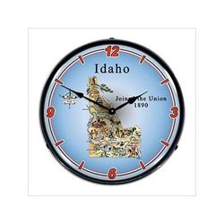Collectable Sign and Clock State of Idaho Backlit Wall Clock