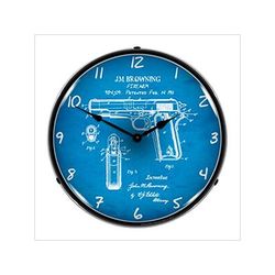 Collectable Sign and Clock Colt 1911 Patent Blueprint Backlit Wall Clock