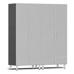 Ulti-MATE Garage Cabinets 2-Piece Tall Garage Cabinet Kit in Stardust Silver Metallic