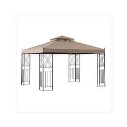 Sunjoy Group 10 x 12 Steel 2-Tier Steel Soft Top Gazebo with Ceiling Hook