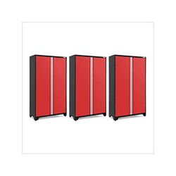 NewAge Garage Cabinets 3 x BOLD Series 48-Inch Red Locker