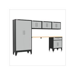 Armadillo Tough Grey 6-Piece Garage Cabinet Set with Levelers