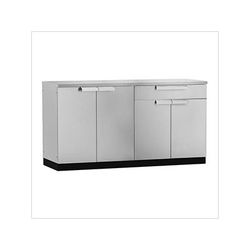 NewAge Outdoor Kitchens Stainless Steel 3-Piece Outdoor Kitchen Set with Countertops