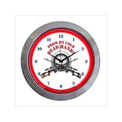 Neonetics 15-Inch From My Cold Dead Hands Neon Clock