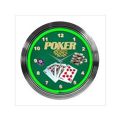 Neonetics 15-Inch Poker Neon Clock