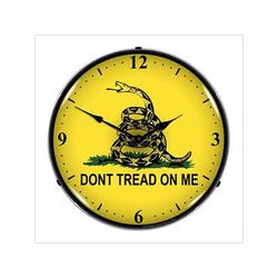 Collectable Sign and Clock Don’t Tread On Me Backlit Wall Clock