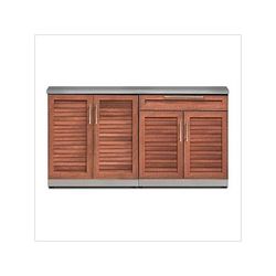 NewAge Outdoor Kitchens Grove 3-Piece Outdoor Kitchen Set with Countertops
