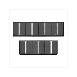 NewAge Garage Cabinets 7 x PRO Series Grey Tall Wall Cabinets