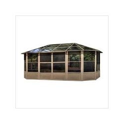 Gazebo Penguin 12 ft. x 18 ft. Florence Solarium with Polycarbonate Roof (Sand)