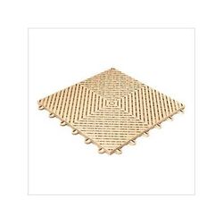 Swisstrax Ribtrax Smooth Home 1ft x 1ft Mocha Java Garage Floor Tile (Pack of 10)