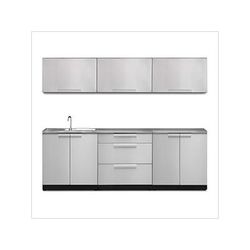 NewAge Outdoor Kitchens Stainless Steel 7-Piece Outdoor Kitchen Set with Countertops