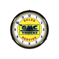 Collectable Sign & Clock GMC Trucks Sales Service Backlit Wall Clock
