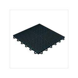 Swisstrax Ribtrax Smooth Home 1ft x 1ft Jet Black Garage Floor Tile (Pack of 10)
