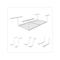 MonsterRax 4 x 8 Overhead Storage 18-33-Inch Drop Combo (Includes 2 Racks and 18 Hooks)
