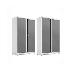 NewAge Garage Cabinets 2 x BOLD Series 48-Inch Platinum Locker