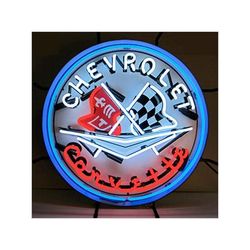 Neonetics Corvette Flags 24-Inch Neon Sign