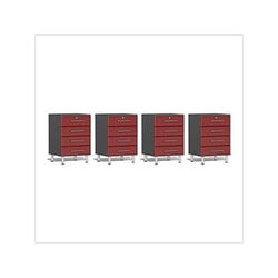 Ulti-MATE Garage Cabinets 4-Piece 4-Drawer Garage Cabinet Kit in Ruby Red Metallic