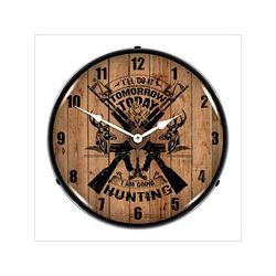 Collectable Sign and Clock Hunting Time Backlit Wall Clock