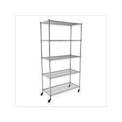 MonsterRax NSF 5-Tier Wire Shelving Rack with Wheels - 36x72x18-Inch