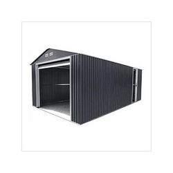 DuraMax Imperial 12' x 26' Metal Garage (Grey / White)