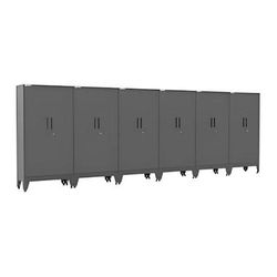 Armadillo Tough Black Gear Locker Tall Cabinet (6-Pack)
