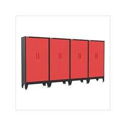 Armadillo Tough Red Gear Locker Tall Cabinet (4-Pack)