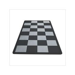 Speedway Tile Motorcycle Garage Floor Tile Mat / Pad (Black / Grey)