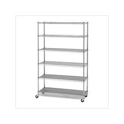 Seville Classics Heavy Duty 6-Tier Industrial Shelving (Chrome)