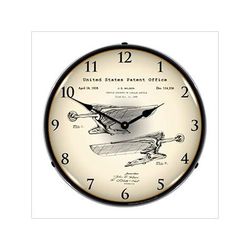 Collectable Sign and Clock 1939 Packard Radiator Cap Hood Ornament Patent Blueprint Backlit Wall Clock