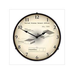 Collectable Sign and Clock 2013 Xbox 1 Console Patent Blueprint Backlit Wall Clock
