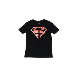 Superman Short Sleeve T-Shirt: Black Tops - Kids Boy's Size 6
