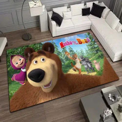Tappeto con stampa 3D Cartoon M-mascia e orso per decorare soggiorno camere da letto divani tappeti