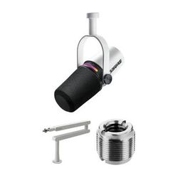 Shure MV7+ Podcast XLR/USB Microphone Kit with Broadcast Boom Arm (White) MV7+-W